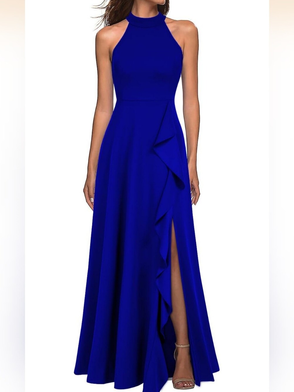 Halter Neck Evening Dress